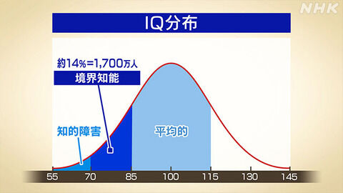 日本人の７人に１人の割合でいる「境界知能」の恐怖。ネットでおかしい奴とか大半これだからな