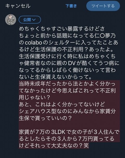 【悲報】仁藤夢乃さん大ピンチ！colaboに保護された女性が大暴露！