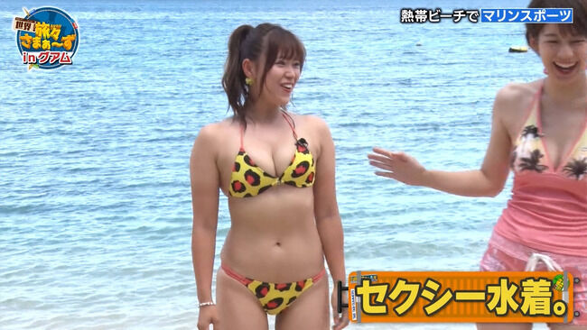 【画像】元SKE48山内鈴蘭(27歳)がむっちりアピール！“ゴルフ利権”めぐり女性タレントが露出合戦！！【元AKB48らんらん】