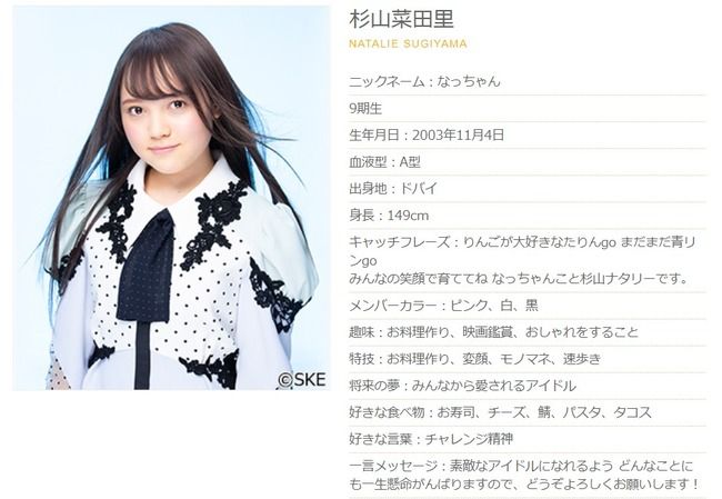 【速報】SKE48研究生杉山菜田里、本日6月30日をもって卒業・・・