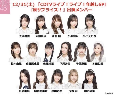 【画像大量】　AKB48 TBS CDTV年越しSP 「涙サプライズ！」【キャプチャまとめ】