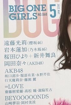 【朗報】岡田奈々・坂口渚沙・服部有菜・永野芹佳・行天優莉奈・藤園麗が「 BIG ONE GIRLS 5月号」に掲載