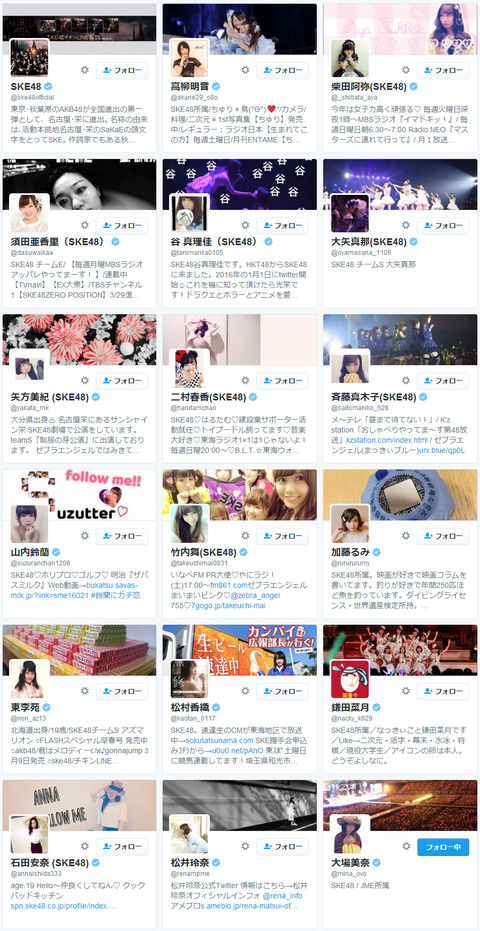 【Twitter】SKE48のフォロワーの少なさを見てると少数のヲタが頑張ってるんだなと思う