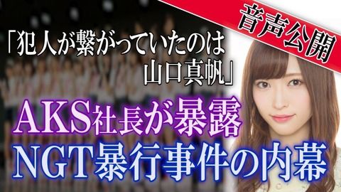 【正論】メディア「NGT48側が被害者で山口真帆の告発によってバッシング対象となり傷ついた、とするストーリーにNGTファン以外はのれない」