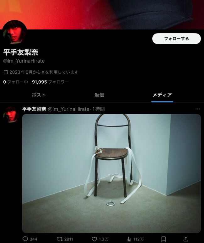 【闇深？】平手友梨奈さん、Xに意味深な画像を投稿・・・【元欅坂46てち】