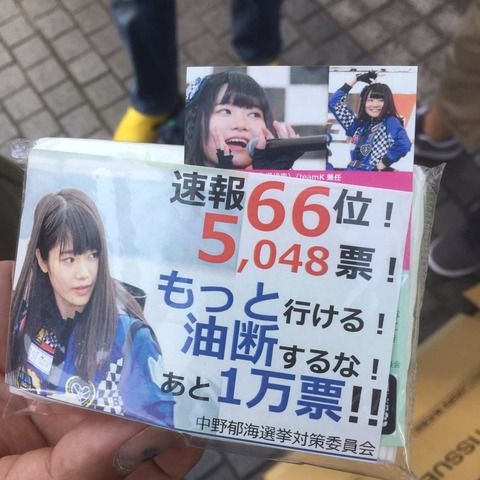 【画像アリ】「ん、なんかティッシュ貰ったな。なになにこの子に投票してほしいの？よっしゃ任せろ！」【48G】