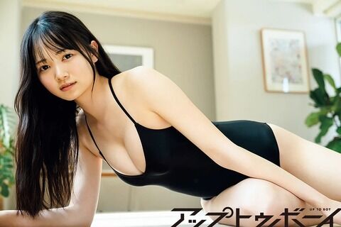 【NMB48】170cmの長身に美形フェイス!黒田楓和(18)、水着グラビア初挑戦!黒ビキニで美谷間あらわ