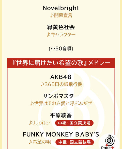【AKB48】TBS音楽の日のタイムテーブル＆曲目が発表！！