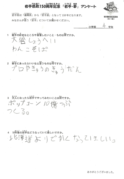 アンケート