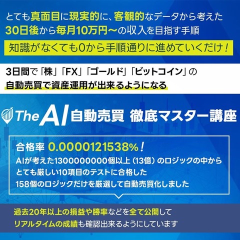 AI自動売買 徹底マスター講座LP1(info)