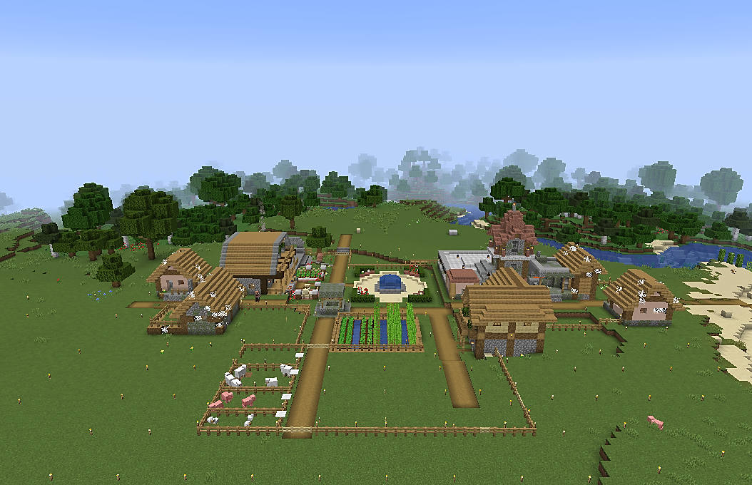 ゾンビ村 改名 そして駅を建設 あんずのマイクラ王国建設記