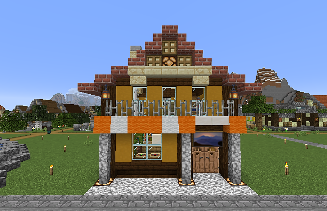 襲撃イベントを乗り越え レコード店完成 あんずのマイクラ王国建設記