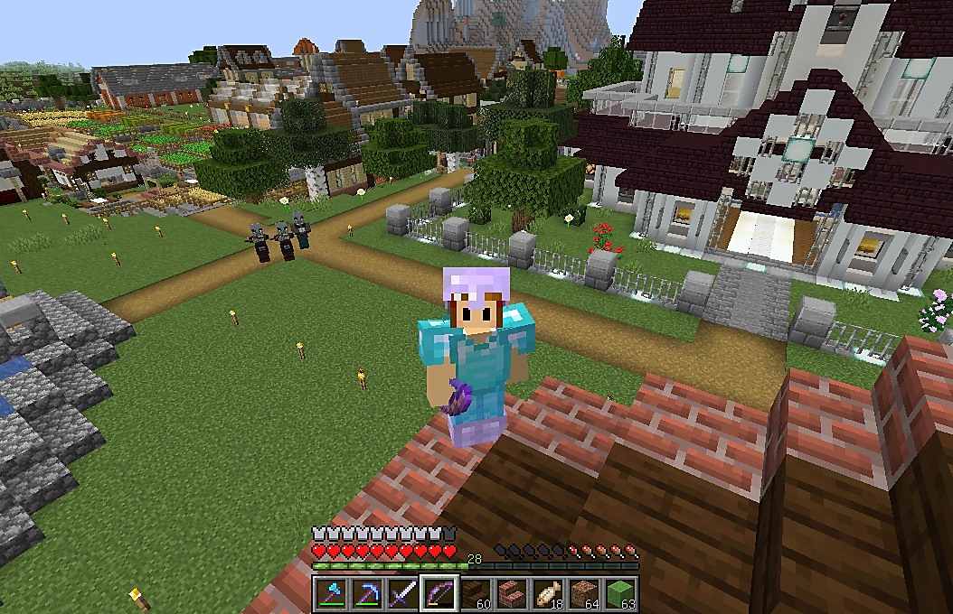 襲撃イベントを乗り越え レコード店完成 あんずのマイクラ王国建設記