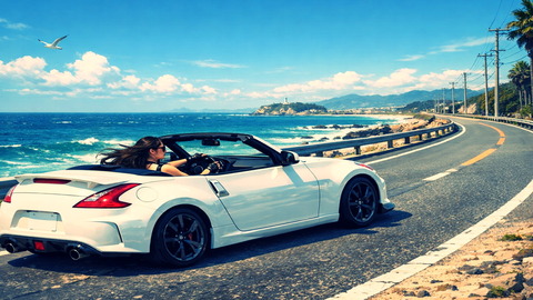 青い海へ続く道