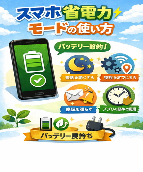 スマホ省電力モードの使い方