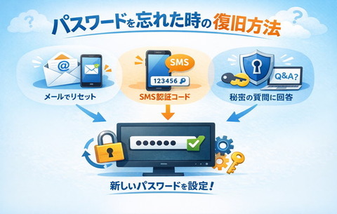 パスワードを忘れた時の復旧方法