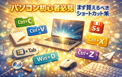 「パソコン初心者必見｜まず覚えるべきショートカット集