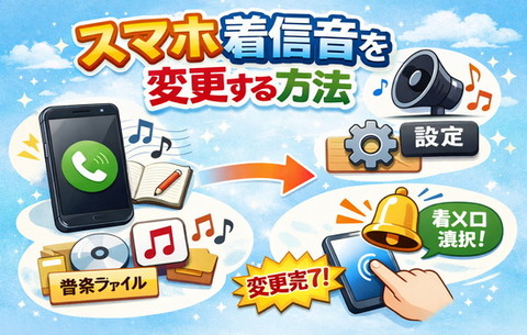スマホ着信音を変更する方法