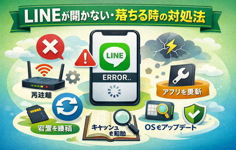 LINEが開かない・落ちる時の対処法