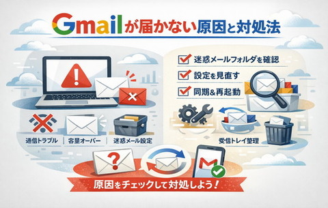 Gmailが届かない原因と対処法
