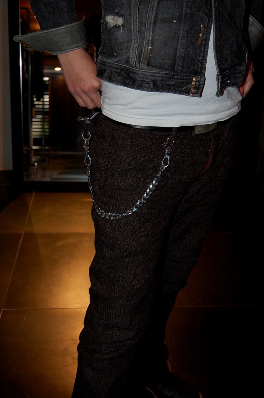 BACKLASH ブラックレザー ウォレットチェーン backlash レザー ウォレットチェーン