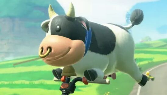 『マリオカートワールド』ウシのケツがガチで汚すぎる