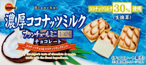 ココナッツミルクをたっぷり使用した「ブランチュールミニDX濃厚ココナッツミルクチョコレート」が登場!