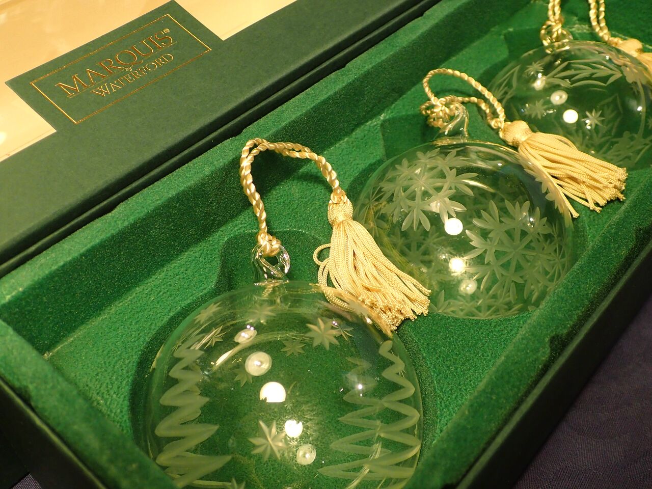 宝石のようなクリスマスオーナメント Marquis Waterford : 西洋古道具 