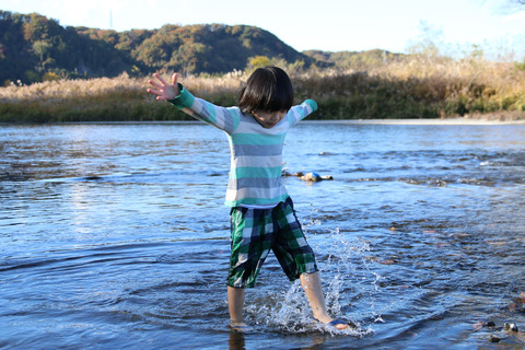 川遊び