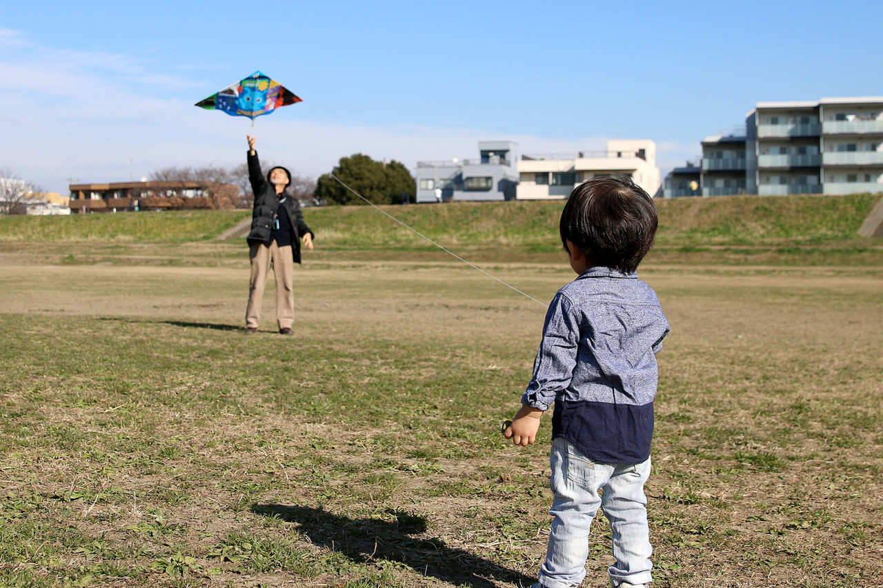 正月の土手遊び ありんこ日記 Antroom