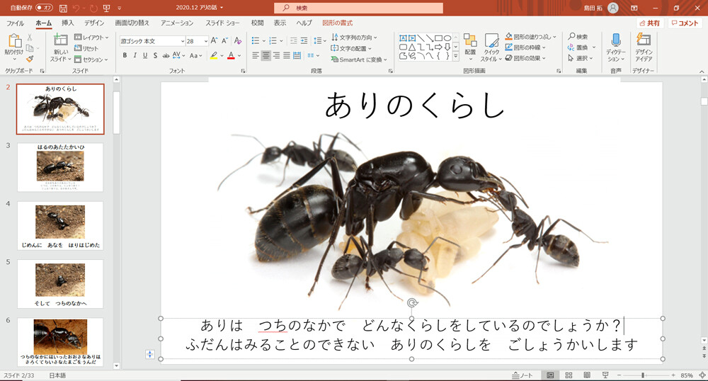 保育園でアリの話 : ありんこ日記 AntRoom