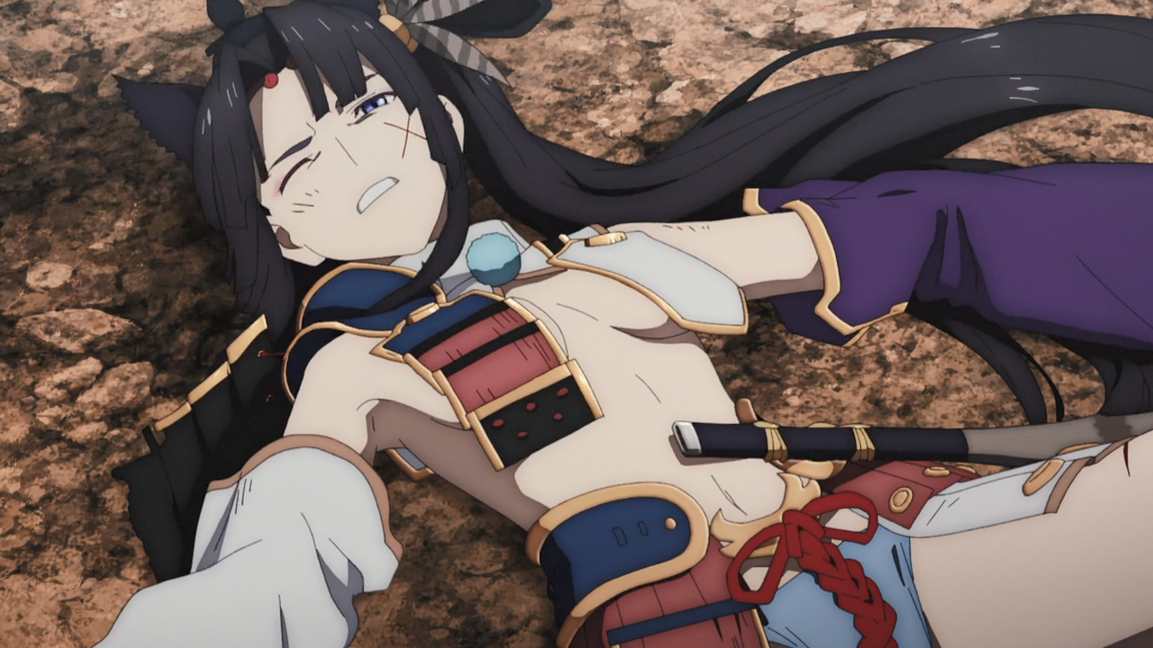 Fate Grandorder 絶対魔獣戦線バビロニア 8話 牛若ちゃんの乳尻太もも腹 コマ送りが楽しいバトル回でした 穴からうどん ゲーム日記