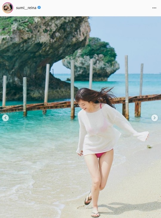 鷲見玲奈写真集の水着姿