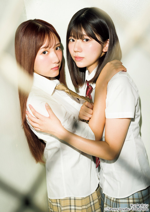 HKT48福井可憐＆石井彩音ヤンマガ初水着グラビア