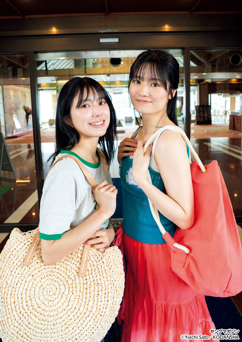 元AKB48大西桃香、中野郁海ヤンマガ水着グラビア