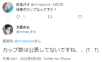 大葉めもカップサイズ