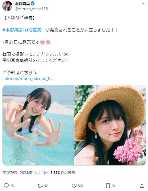 水野舞菜1st写真集水着カット