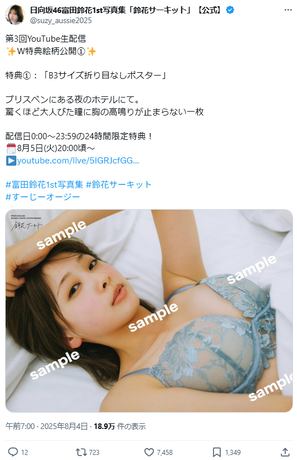 日向坂46富田鈴花1st写真集「鈴花サーキット」ランジェリーカット