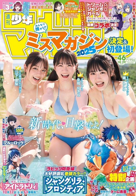 永岡ゆきね 江下晏梨 晴こころ「週刊少年マガジン」水着グラビア