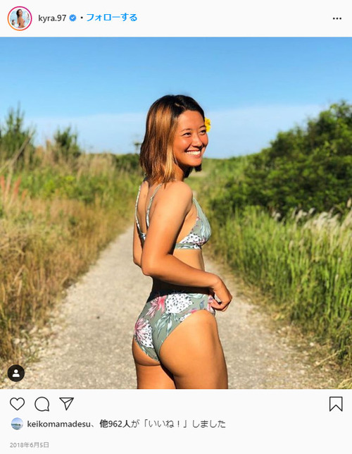 白波瀬海来インスタ水着グラビア (1)