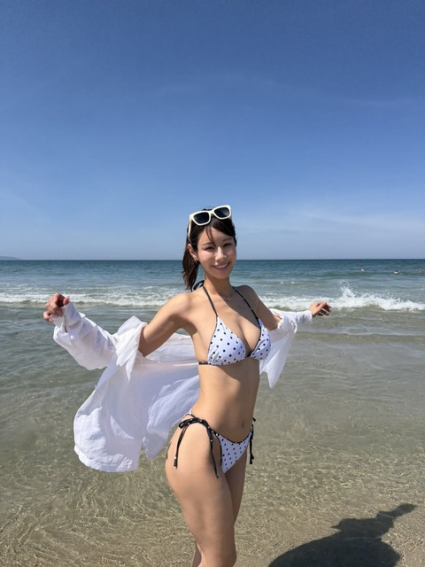 谷碧Tバックビキニショット
