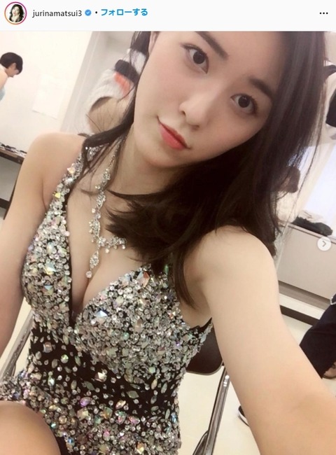 元SKE48松井珠理奈セクシードレス姿@キャバすか学園