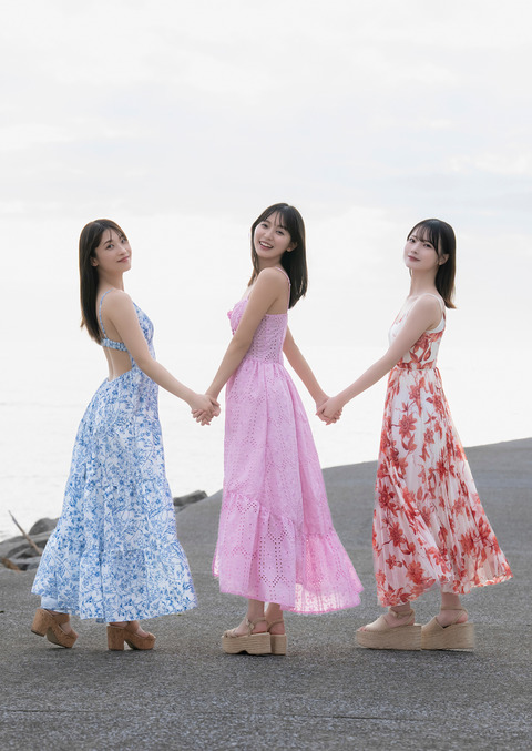 志田音々・新谷姫加・二瓶有加が「ヤンジャン」水着グラビア4