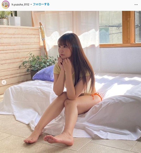 NMB48本郷柚巴推定Iカップ水着グラビア