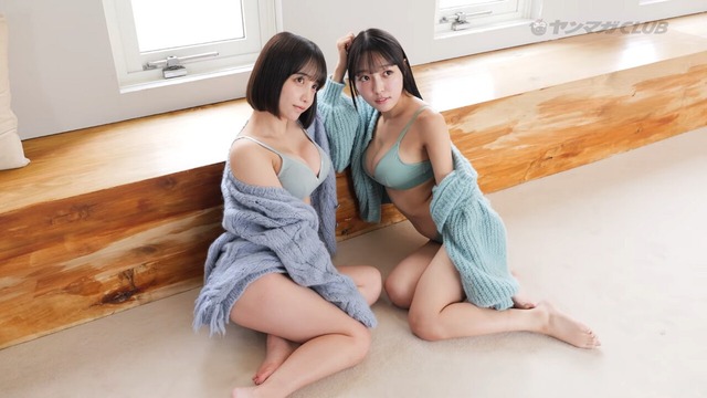 INUWASI はのんまゆ すずめヤンマガ水着グラビアメイキング (4)