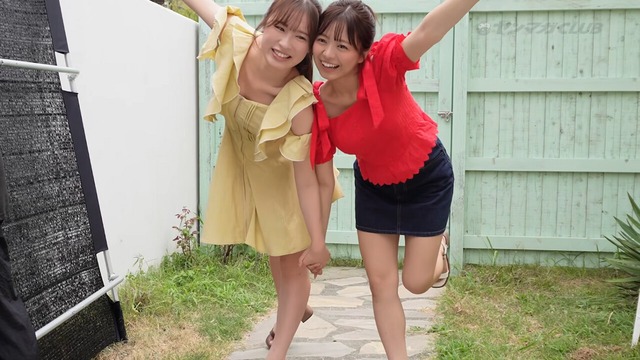 加藤綾乃＆やべいろはヤンマガ水着グラビアメイキング (7)