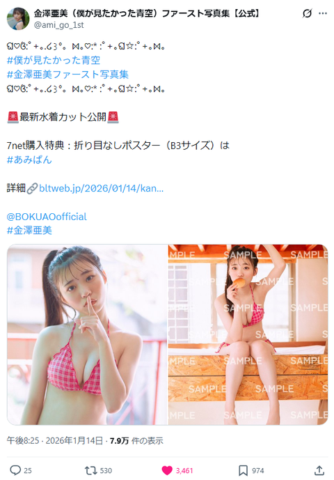 金澤亜美ファースト写真集ピンクビキニカット