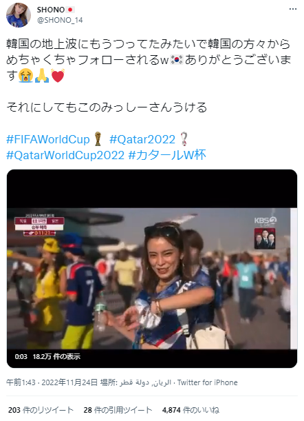 サッカーW杯で話題になったサポーターSHONO