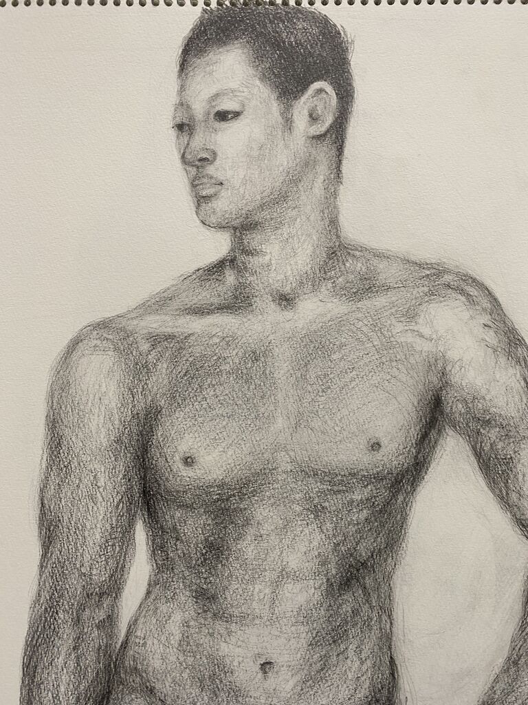 ヤフオクに男性デッサン1点を出品 描いていた油絵が完成 Art Space Aoisha 洋画家 葵風紗の活動報告 ヤフオクに男性デッサン1点を出品 描いていた油絵が完成 Art Space Aoisha 洋画家 葵風紗の活動報告