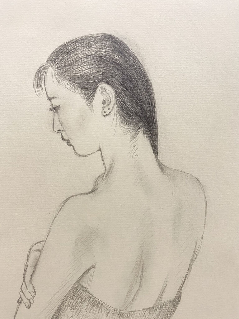イタリア人 画家 鉛筆画 裸婦画